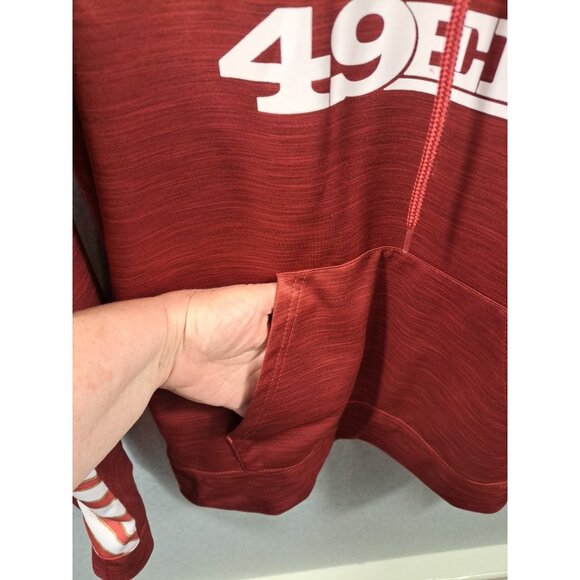 NFL Team Apparel Hoodie Mens Small San Francisco SF 49ers Red Pullover Football - Picture 5 of 8